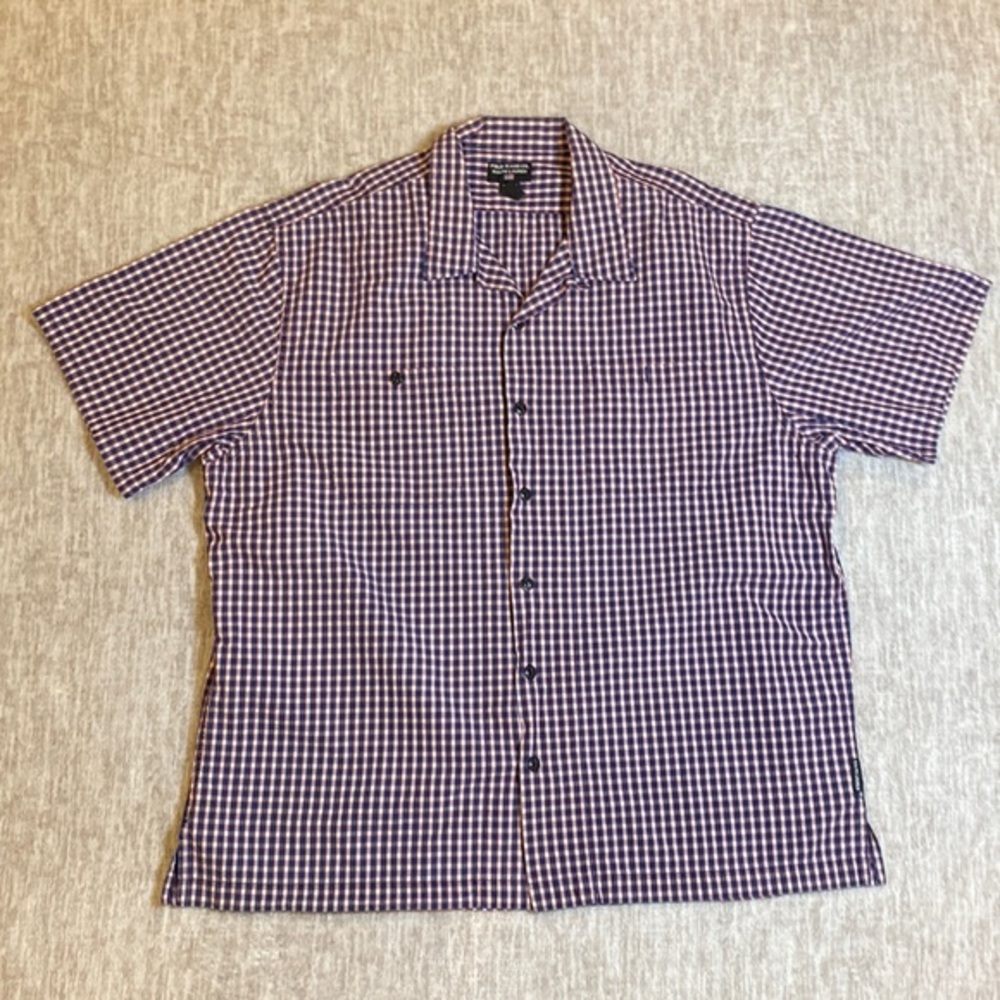 Ralph Lauren men's plaid short sleeve 100% cotton button down shirt size XL